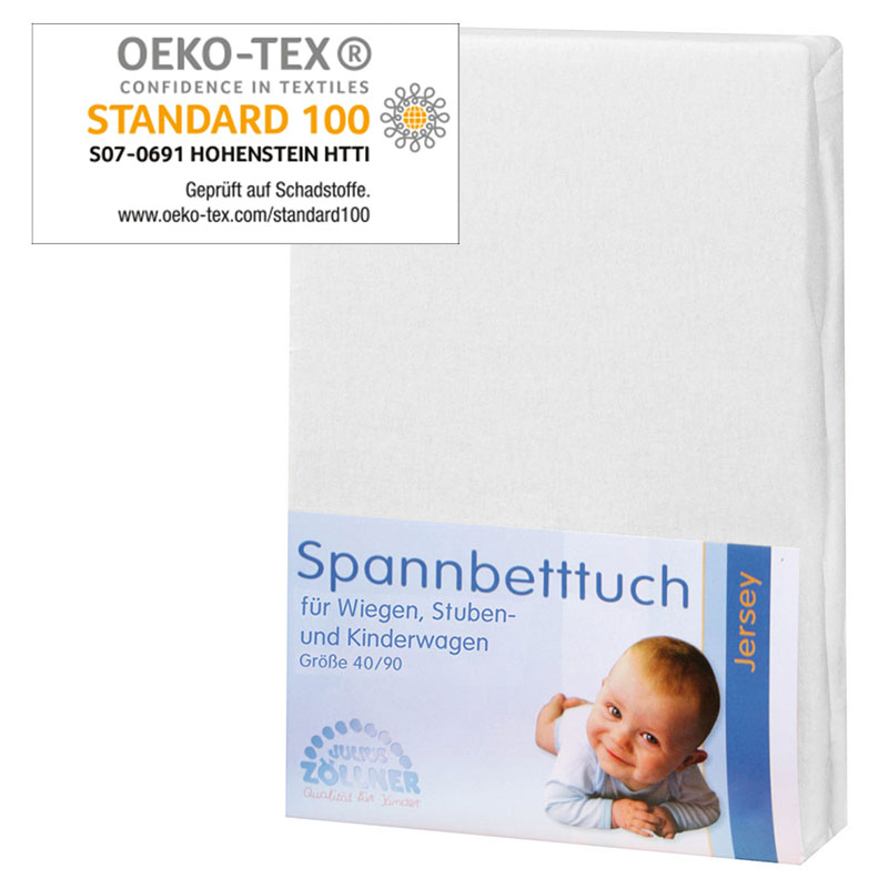 Zöllner Spannbetttuch Frottee 90x40 WEISS